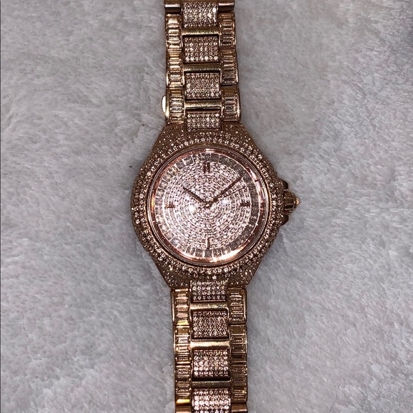 Michael Kors Rose-Gold Sparkle Jewel Crystal Watch - Picture 3 of 7
